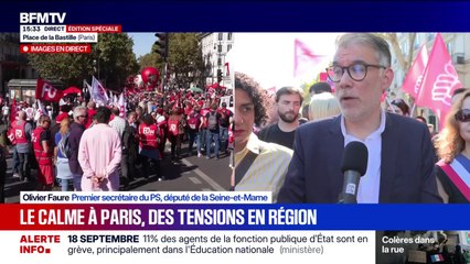 18 septembre: "Ce que veulent les français, c'est du changement", d'après Olivier Faure, premier secrétaire du PS