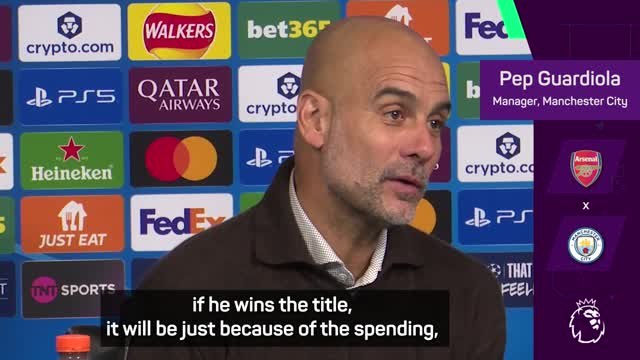 Guardiola makes spending jibe at Arteta & Slot