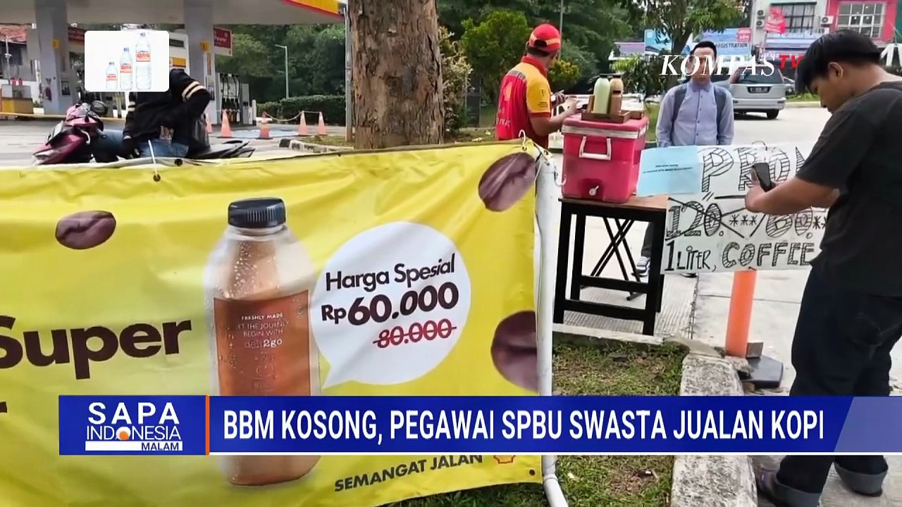 Stok BBM Kosong di SPBU Swasta: Pegawai Jualan Kopi, Bengkel & Minimarket Tetap Buka