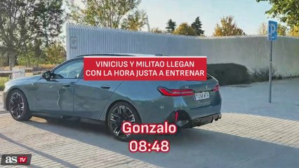 Vinicius y Militao llegaron a tiempo al entrenamiento... ¡por un minuto!