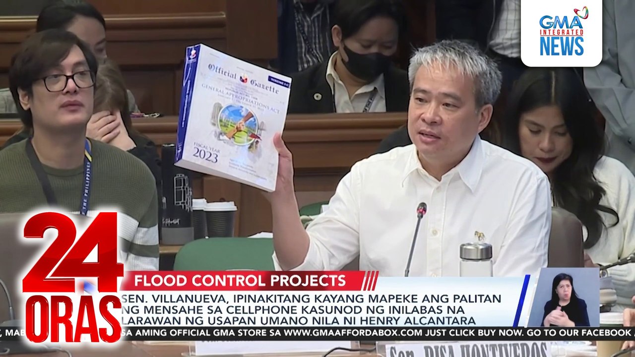 Sen. Villanueva, ipinakitang kayang mapeke ang palitan ng mensahe sa cellphone kasunod ng inilabas na larawan ng usapan umano nila ni Henry Alcantara | 24 Oras