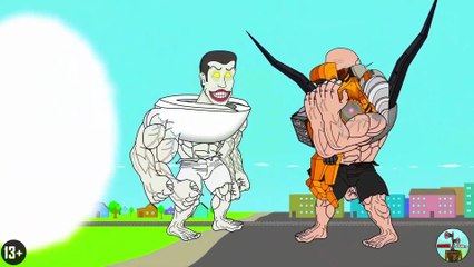 NEW MUSCLE SPEAKERMAN CAMERAMAN TV MAN VS MUSCLE DRILLMAN CLOCKMAN Skibidi Toilets Cartoon Animation