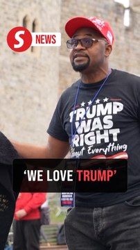 Supporters show up in UK: We love Trump