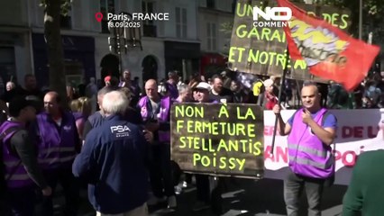Protestos em Nantes contra cortes de Macron nos serviços públicos