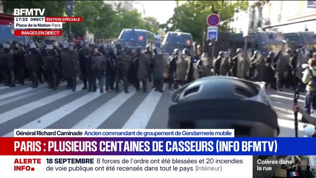 INFO BFMTV - Mobilisation du 18 septembre: plusieurs centaines de casseurs à Paris
