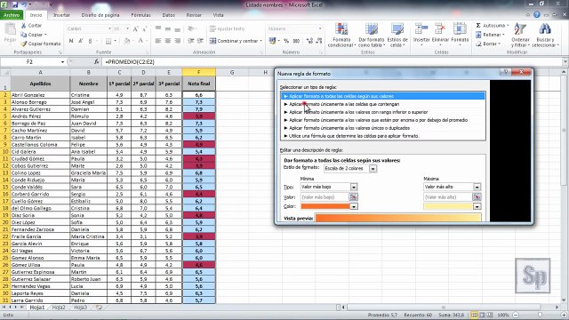 Excel - Cómo cambiar el color de las celdas automáticamente. Formato condicional. En español HD