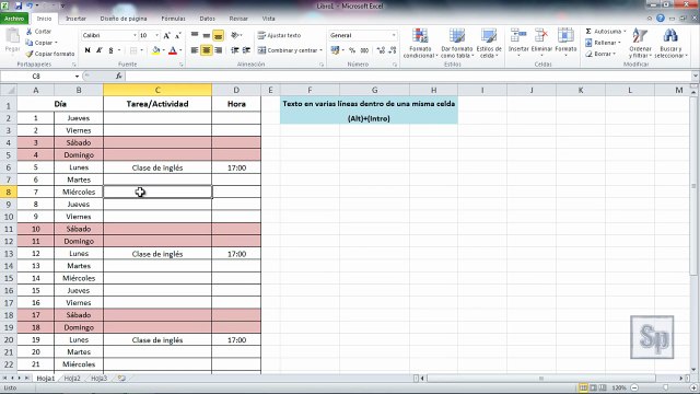 Excel - Varias filas de texto en una celda. Salto de línea en una celda. Tutorial en español HD