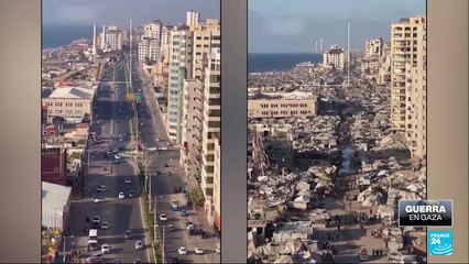 Destrucción en Ciudad de Gaza: el antes y después del 7 de octubre de 2023