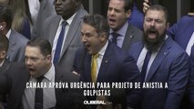 Câmara aprova urgência para projeto de anistia a golpistas
