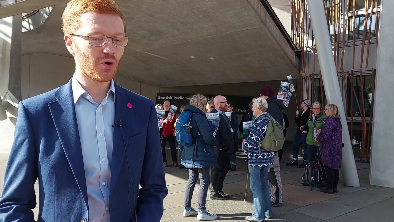 Ross Greer campaigns against the proposed Flamingo Land on Loch Lomond