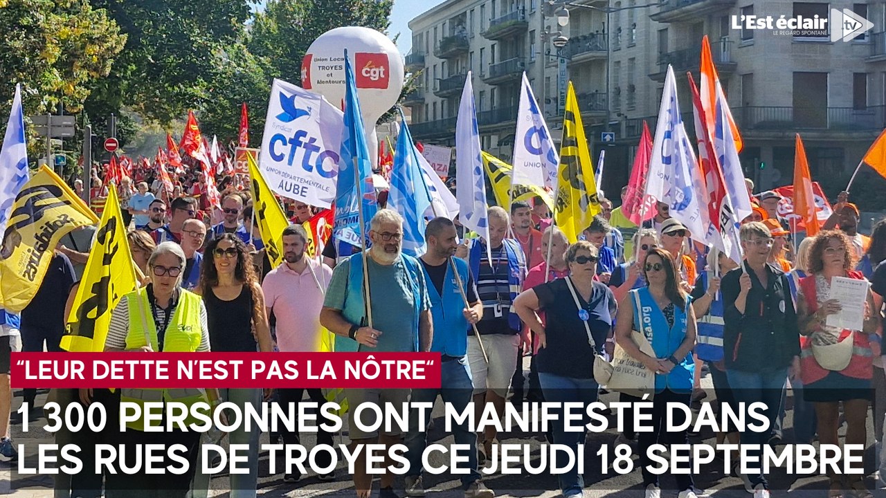 Grève du 18 septembre : 1 300 personnes ont manifesté dans les rues de Troyes ce jeudi