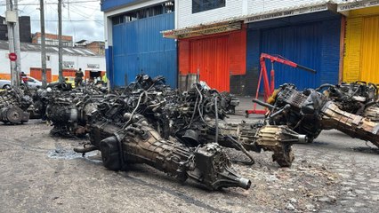 VIDEO | Megaoperativo en conocido sector comercial de Bogotá contra la venta de autopartes robadas