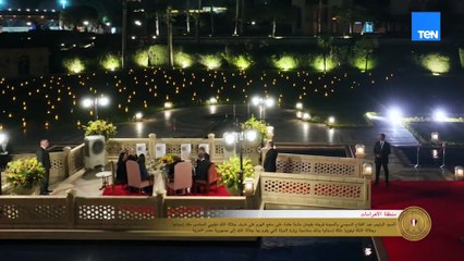 السيد الرئيس والسيدة قرينته يقيمان مأدبة عشاء على شرف ملك وملكة إسبانيا بمنطقة الهرم