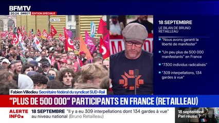 18 septembre: le syndicat Sud-Rail se félicite d'"un succès" après des manifestations qui "se sont très bien passées"