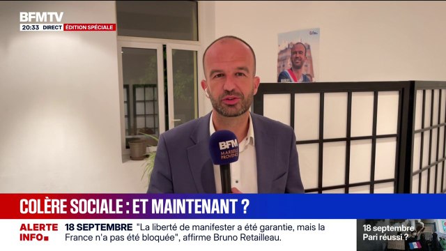 Il y aura d'autres mobilisations après ce jeudi 18 septembre, affirme Manuel Bompard