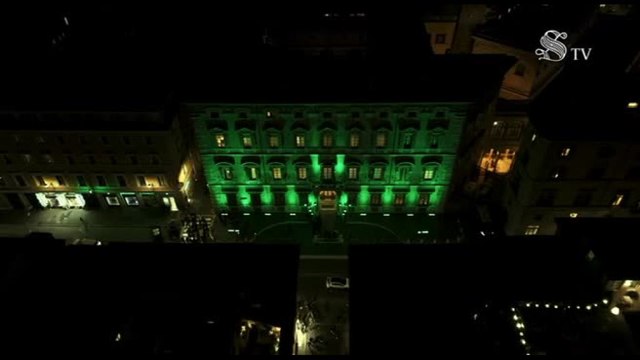 Facciata Palazzo Madama si colora di verde per Giornata Nazionale SLA