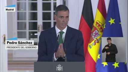 Sánchez y Merz muestras sus discrepancias sobre la solución de los dos Estados