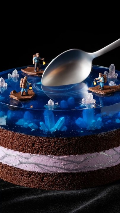 Wao yummy blue cake