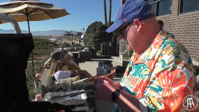 Tank Cooks at the Beach (Tomahawk Steak)