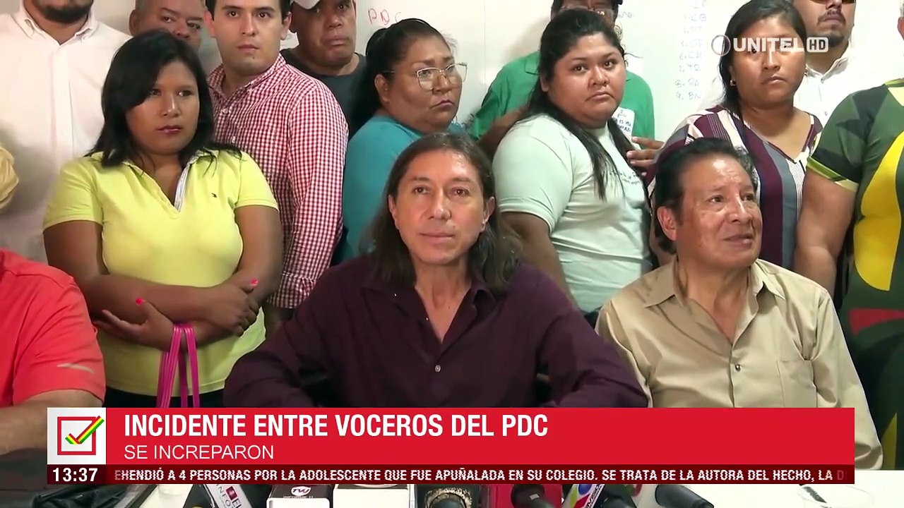 “Es un falso y no tiene militancia”: Se registra cruce verbal entre dirigentes del PDC por vocería en Santa Cruz