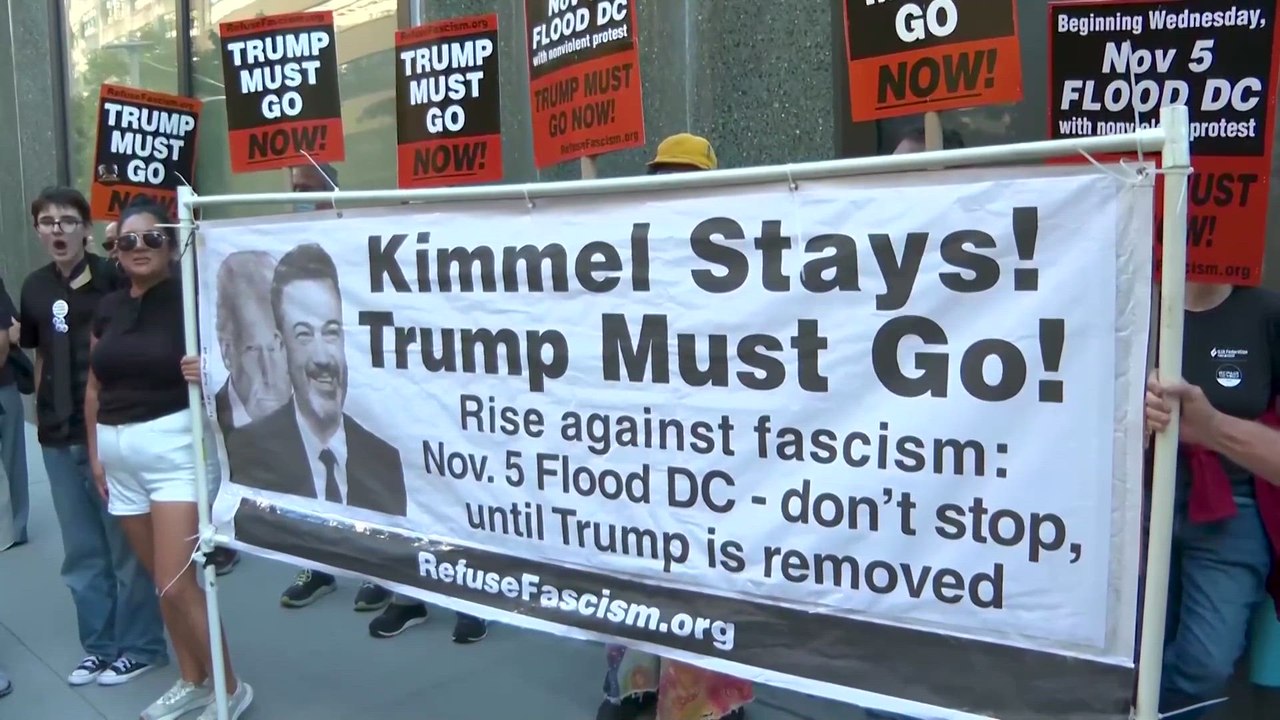 New York Erupts: Protesters Defend Jimmy Kimmel, Demand Trump’s Exit