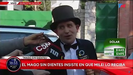 El Mago sin Dientes, totalmente desesperado pidió ser recibido por Milei