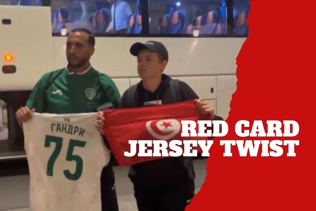 Soccer player sent off gives jersey to fan VAR overturns call fan returns it before emotional ending