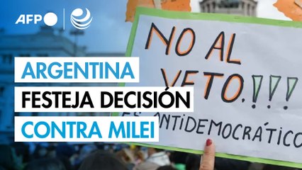 Surten efecto las protestas en Argentina contra Milei