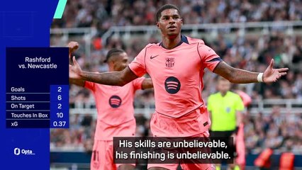 Flick 'not surprised' with Rashford performance against Newcastle