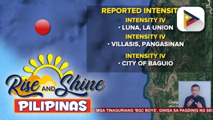 La Union, niyanig ng magnitude 5.5 na lindol kaninang madaling araw