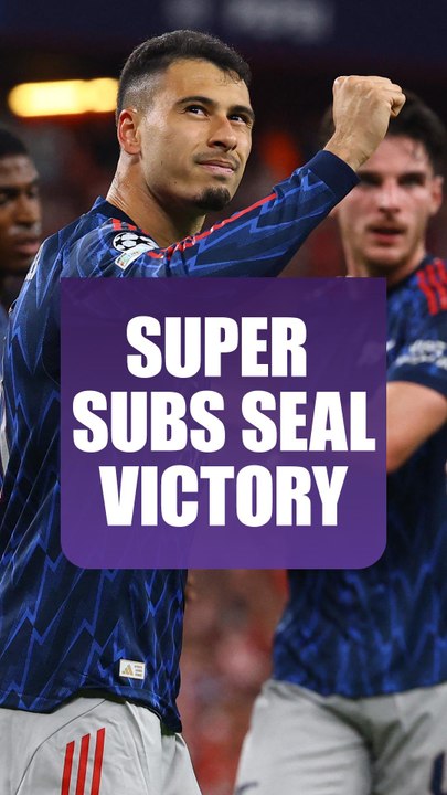 Super Subs Martinelli & Trossard secure the BIG win! #arsenal #athleticclub #UCL #football #shorts