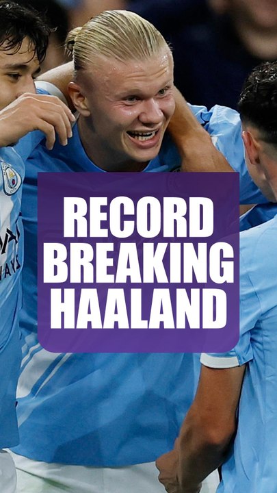 Erling Haaland's record breaking 50th UCL goal! #shorts #ManchesterCity #ChampionsLeague