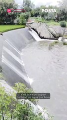 ⛈️ Así luce la represa de La Ferrería con la crecida del río Tunal en Durango 🤩🏞️