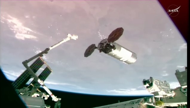 New Cygnus XL cargo ship captured by space station's robotic arm after thruster issue