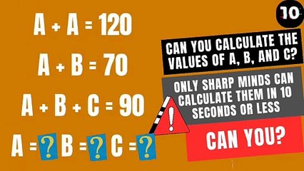 Can you calculate the values of A, B, and C? 🔠