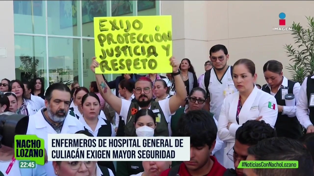 Protesta de enfermeros en Culiacán tras intento de inyección de una falsa pasante