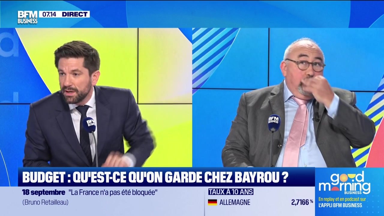 Emmanuel Lechypre face à Raphaël Legendre : Budget, qu'est ce qu'on garde chez Bayrou ? - 19/09
