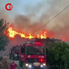 Alanya'daki orman yangınına havadan müdahale başladı