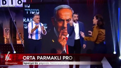İspanya’da yayında Netanyahu’ya orta parmak gösterildi
