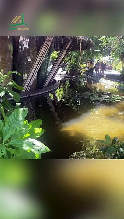 Nhà Tre tầm vông uốn cong - Không gian lý tưởng cho quán cà phê độc đáo - Tre trúc Ngọc Dương