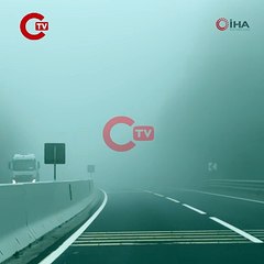 Bolu Dağı’nda sis etkili oldu: Görüş mesafesi 30 metre!