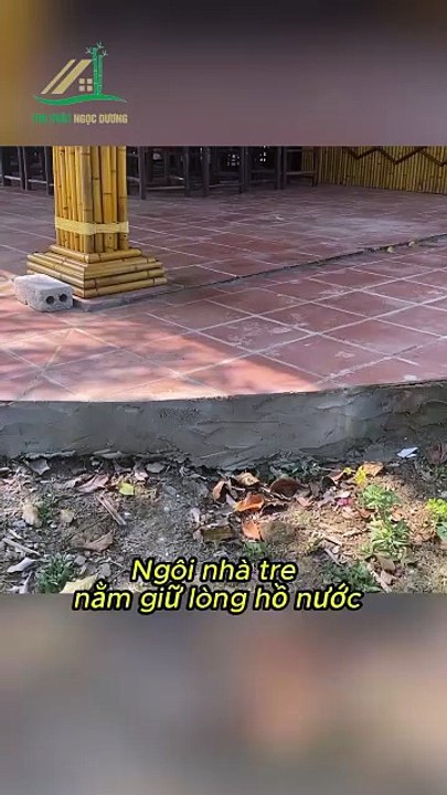 Làm thế nào để dựng được căn nhà tre ở giữa hồ nước - Tre trúc Ngọc Dương