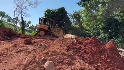 Road Repair Process for Plantation Mountain with Bulldozer D6R XL