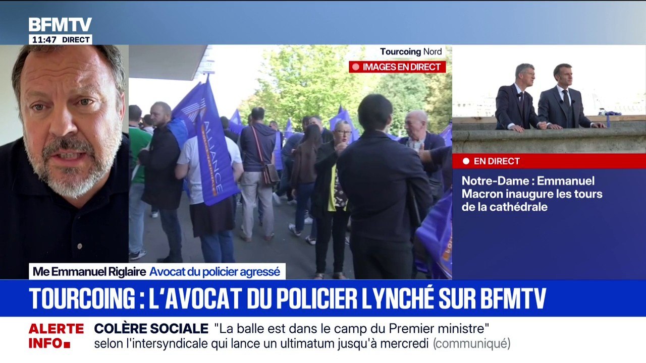 Policier agressé à Tourcoing: "Il comprend que le problème n'est pas un problème de juge mais un problème de loi", indique Me Emmanuel Riglaire, son avocat