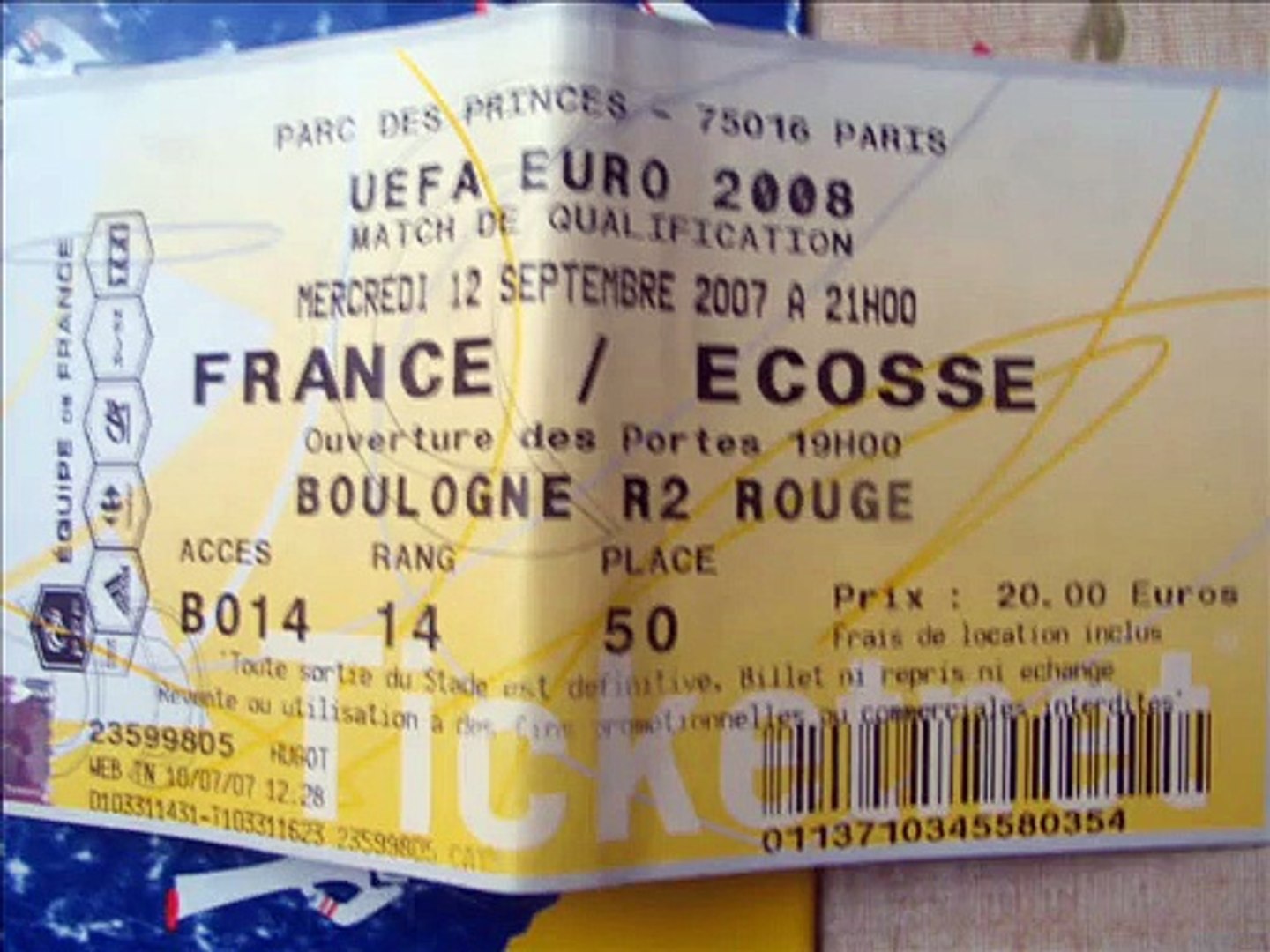 Collection 19 Billets UEFA Euro 2008 Dont La Finale - Souvenir De Match