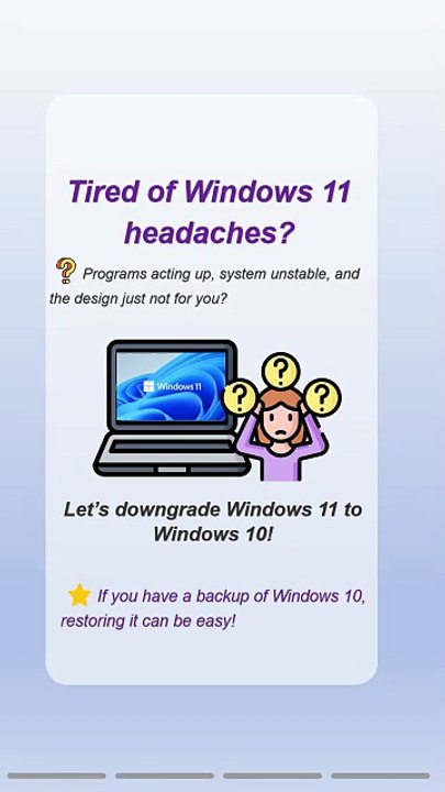 How to Downgrade Windows 11 to 10 Safely and Easily