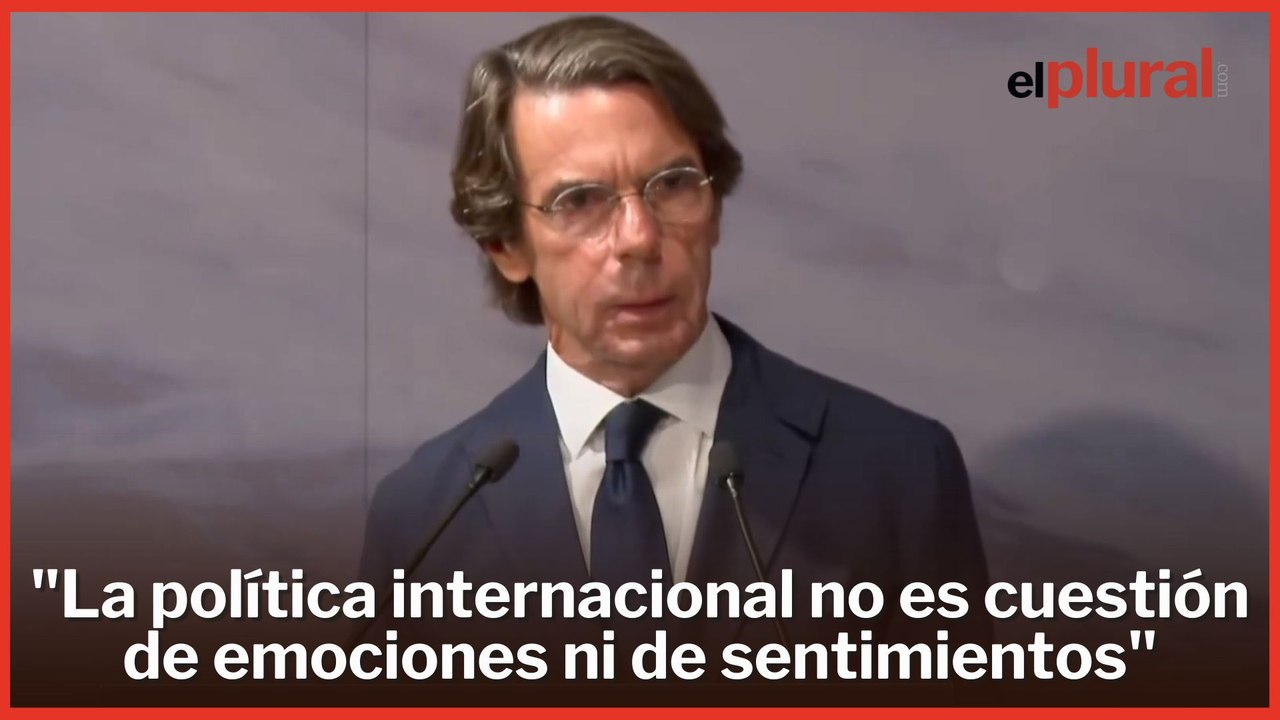 Aznar, frívolo con Gaza: "La política internacional no es cuestión de emociones ni de sentimientos"