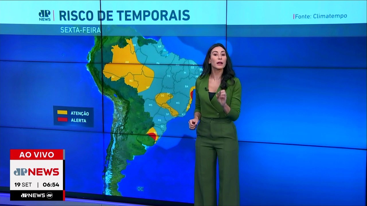 Rio Grande do Sul tem alerta para temporais nes...