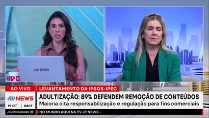 Ipsos-Ipec: 88% defendem remoção de conteúdos que incentivem adultização; Deysi comenta