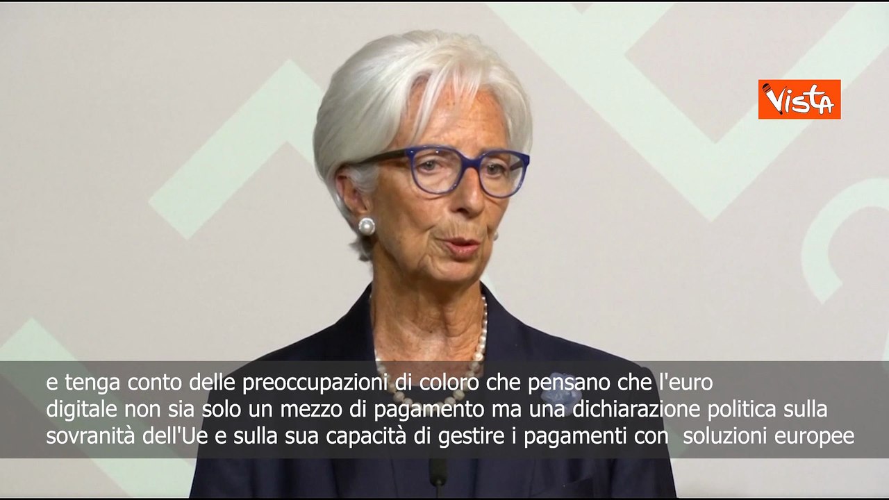 Lagarde: Su euro digitale passi avanti, non solo mezzo di pagamento ma dichiarazione politica